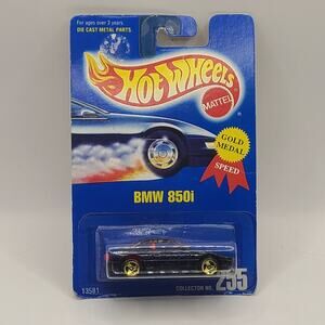 1991 Hot Wheels Blue Card 255 BMW 850i Gold Medal Speed UGH new